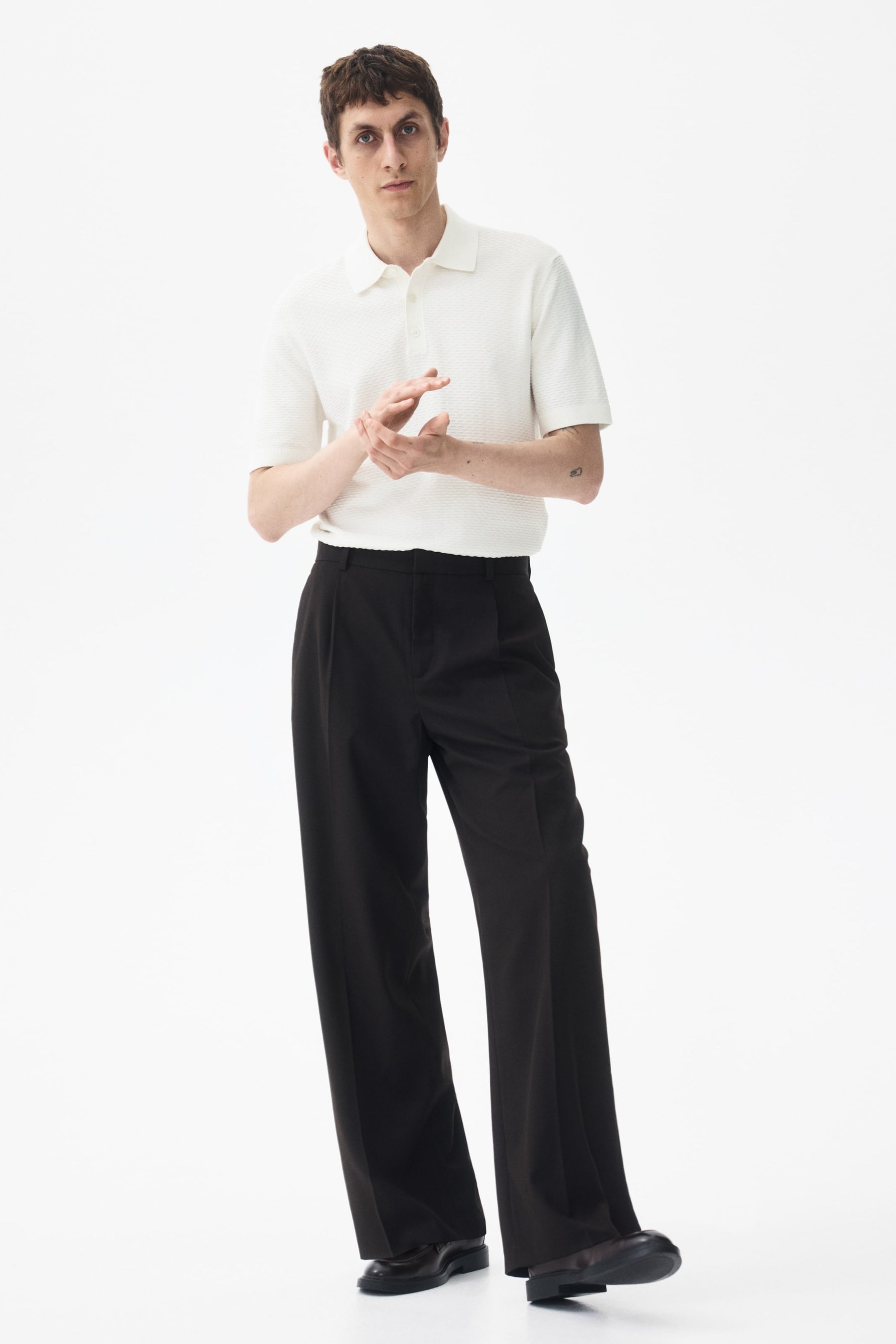 Polo com textura Slim Fit