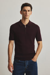 Polo com fecho éclair Slim Fit