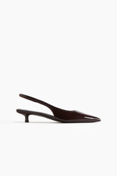 Sapatos de calcanhar aberto com salto kitten