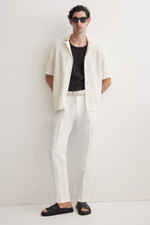 Camisa resort em malha com textura Regular Fit