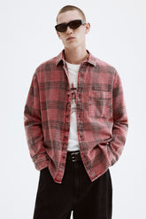 Camisa em flanela com efeito lavado Loose Fit