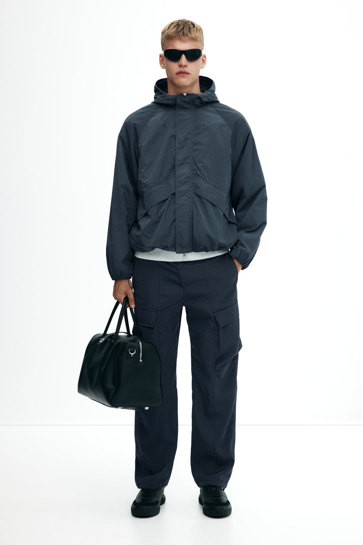 Casaco corta-vento em nylon Loose Fit