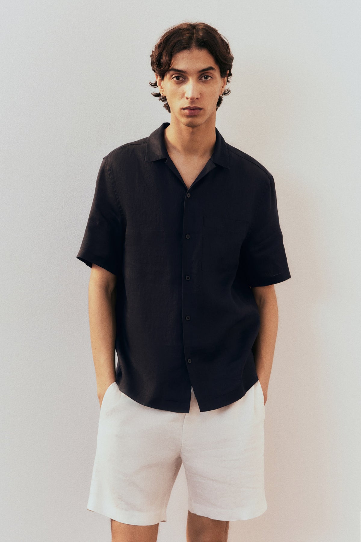 Camisa resort em linho Regular Fit