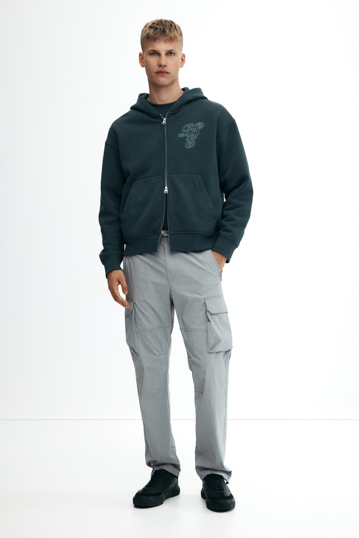 Calças cargo em nylon Regular Fit