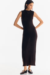 Vestido comprido drapeado