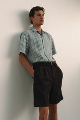 Camisa resort em mistura de lyocell Regular Fit